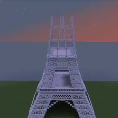 我的世界埃菲尔铁塔建筑怎么建？