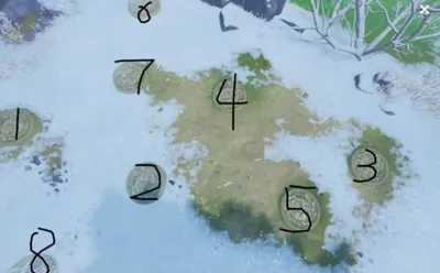 原神雪山八个圆盘点亮顺序是什么？